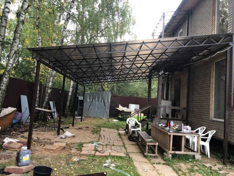 Прямой навес пример 1