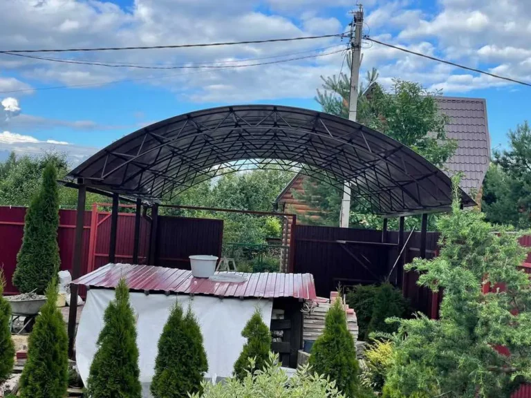 Арочный навес пример 6